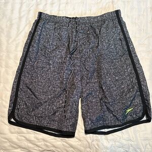 Speedo Black and Gray Athletic Shorts
